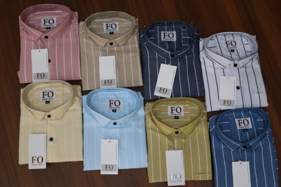 OXFORD VERTICAL LINING SHIRTS NAVY BLUE - Image 2