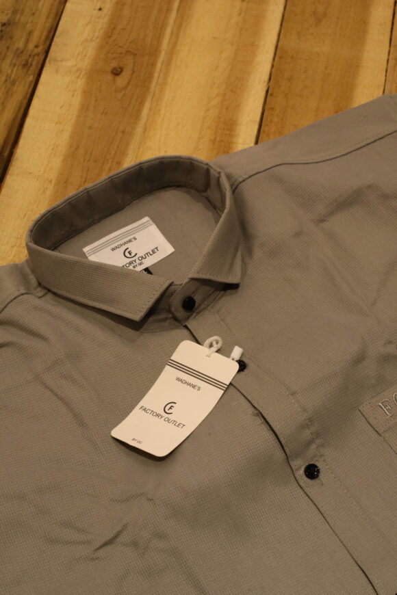 HEAVY WAFFEL SHIRTS GREY - Image 2