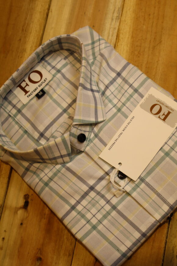 OXFORD CASUAL CHEX SHIRTS LIGHT GREY