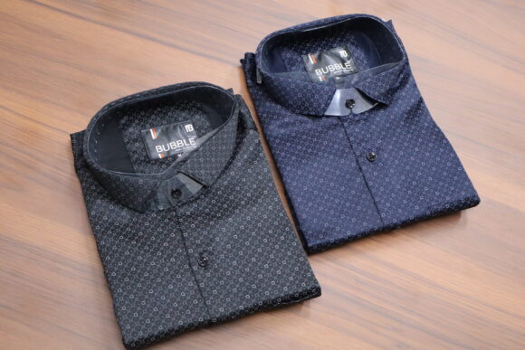 HEAVY SOBER PRINT SHIRTS NAVY BLUE - Image 2