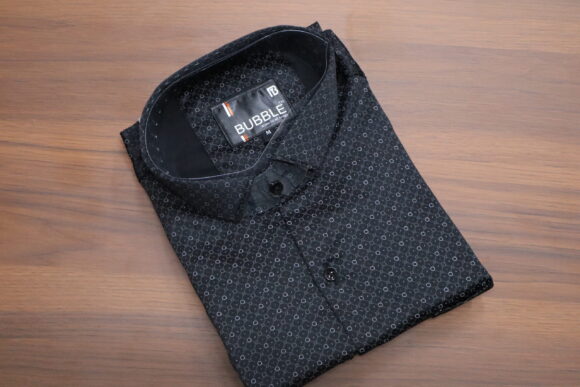 HEAVY SOBER PRINT SHIRTS BLACK