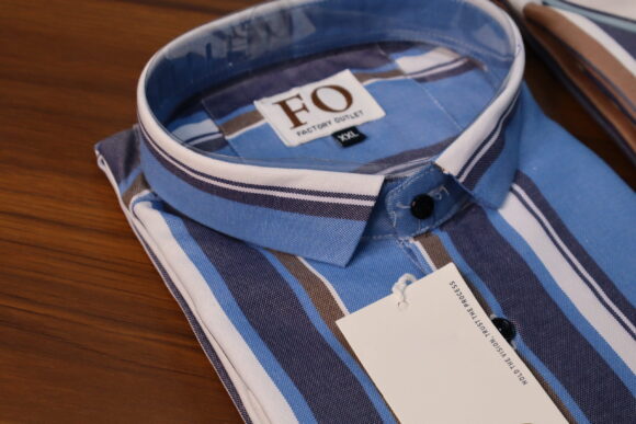 PURE OXFORD PARTYWEAR SHIRT BLUE - Image 4