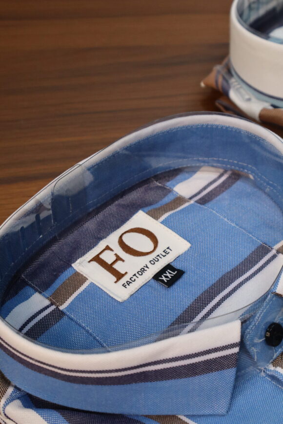 PURE OXFORD PARTYWEAR SHIRT BLUE - Image 3