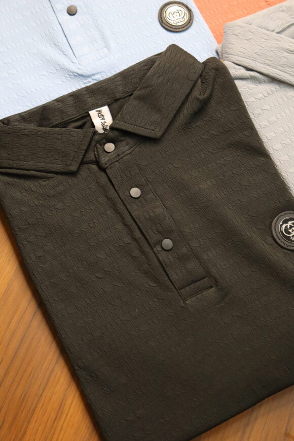 RICH LYCRA T SHIRTS BLACK