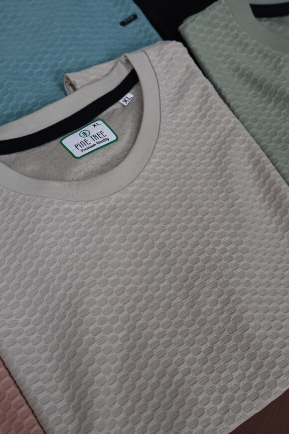 ROUND LYCRA T SHIRTS CREAM