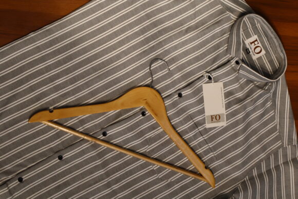 DOUBLE VERTICAL LINE SHIRT 250 LIGHT GRAY - Image 2