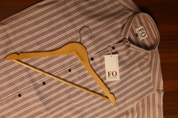 DOUBLE VERTICAL LINE SHIRT 250 LIGHT GRAY - Image 3