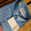 SATIN SOBER PRINT SHIRT 250 SKY BLUE