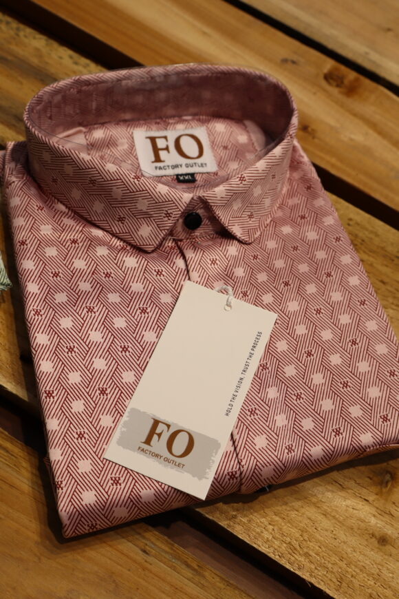 SATIN SOBER PRINT SHIRT 250 LIGHT PINK