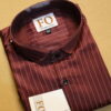 SATIN VERTICAL LINE SHIRTS 250 MAROON