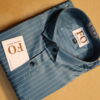 SATIN VERTICAL LINE SHIRTS 250 GREEN