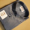 SATIN VERTICAL LINE SHIRTS 250 DARK GRAY
