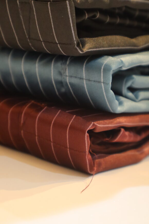 SATIN VERTICAL LINE SHIRTS 250 DARK GRAY - Image 4