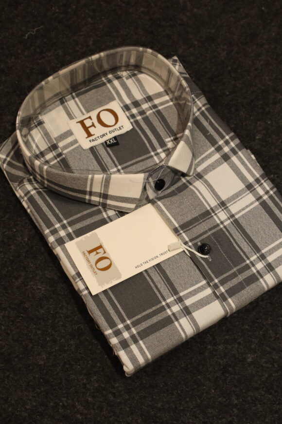 OXFORD CHEX SHIRT 250 DARK GRAY