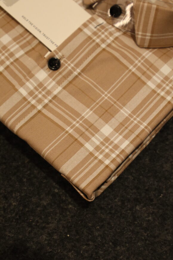 OXFORD CHEX SHIRT 250 BROWN - Image 2