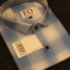 OXFORD CHEX SHIRT 250 BLUE