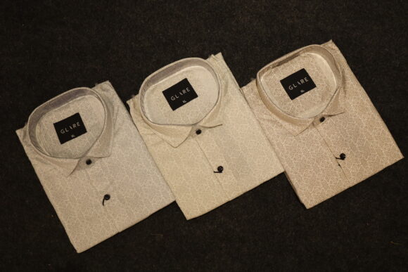 SOBER PRINT SHIRTS MILL MADE STONE GRAY - Image 4