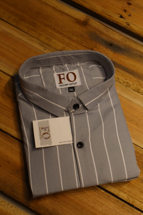 OXFORD VERTICAL LINING SHIRTS 3XL GRAY