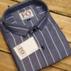 OXFORD VERTICAL LINING SHIRTS 3XL NAVY BLUE