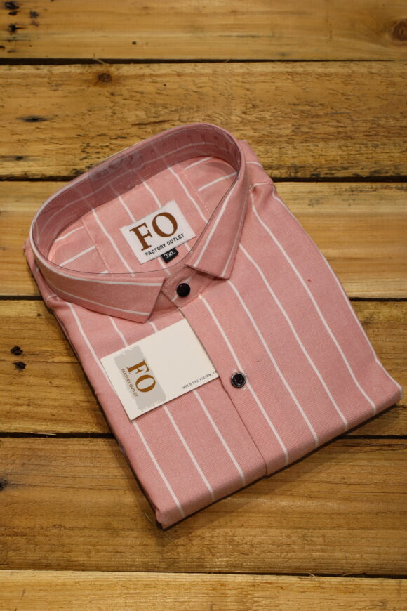 OXFORD VERTICAL LINING SHIRTS 3XL LIGHT PINK