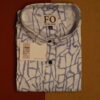SATIN PRINT SHIRTS 3XL BLUE