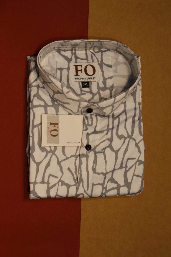 SATIN PRINT SHIRTS 3XL GRAY