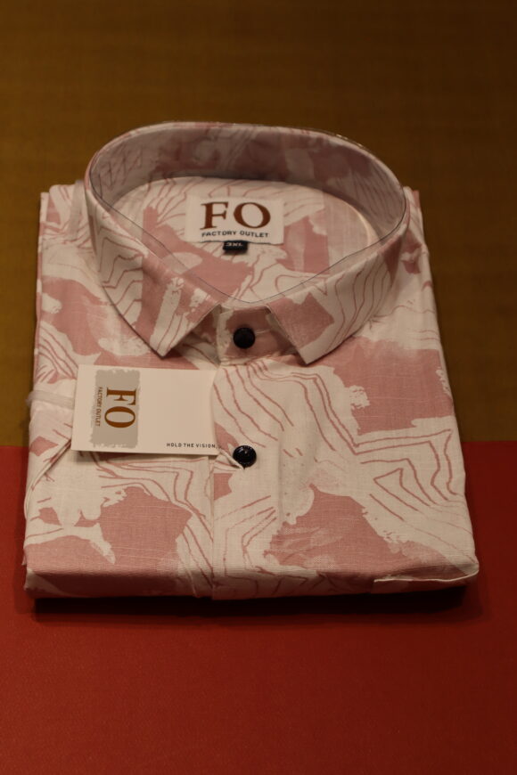 HALF SLEEVE PRINT SHIRTS 3XL PINK