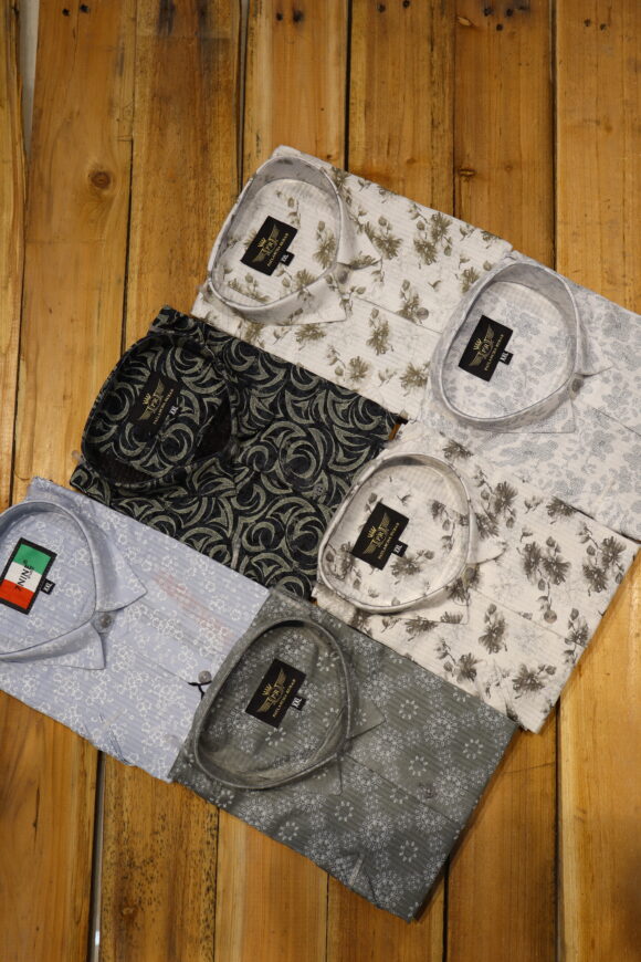 HALF SLEEVE PRINT SHIRTS BIG PEANUT BROWN - Image 2