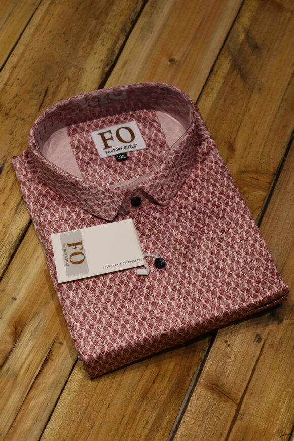 SATIN SOBER PRINT SHIRT 3XL PINK