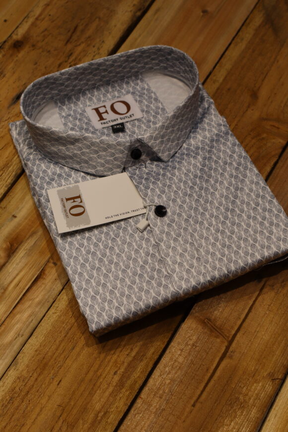 SATIN SOBER PRINT SHIRT 3XL LIGHT BLUE