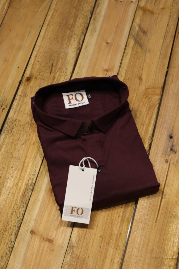 PLAIN DOBBY SHIRTS 4XL WINE