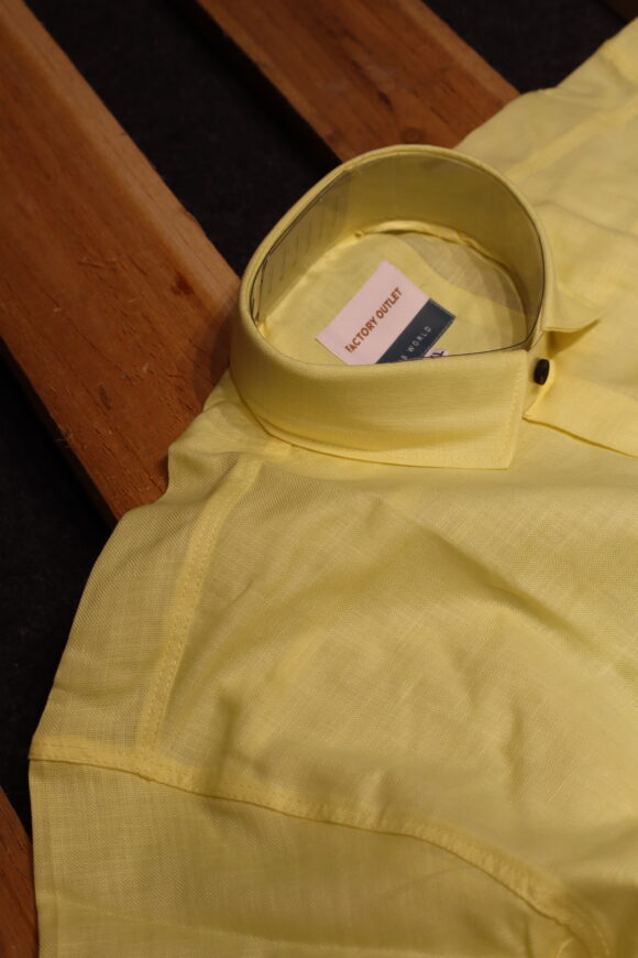 HALF KHASDAR LINEN LIGHT YELLOW - Image 2
