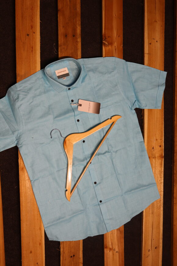 HALF KHASDAR LINEN SKY BLUE