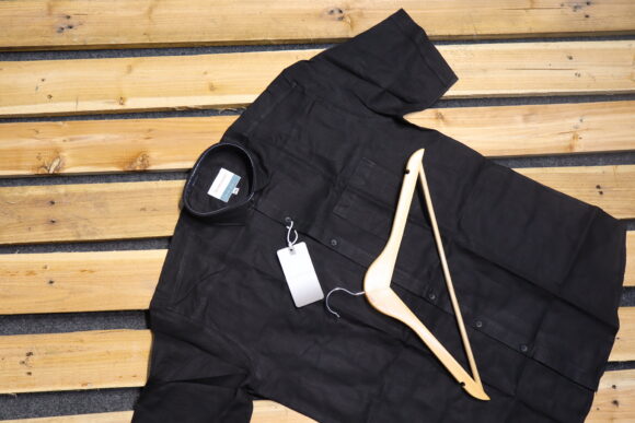 HALF KHASDAR LINEN BLACK