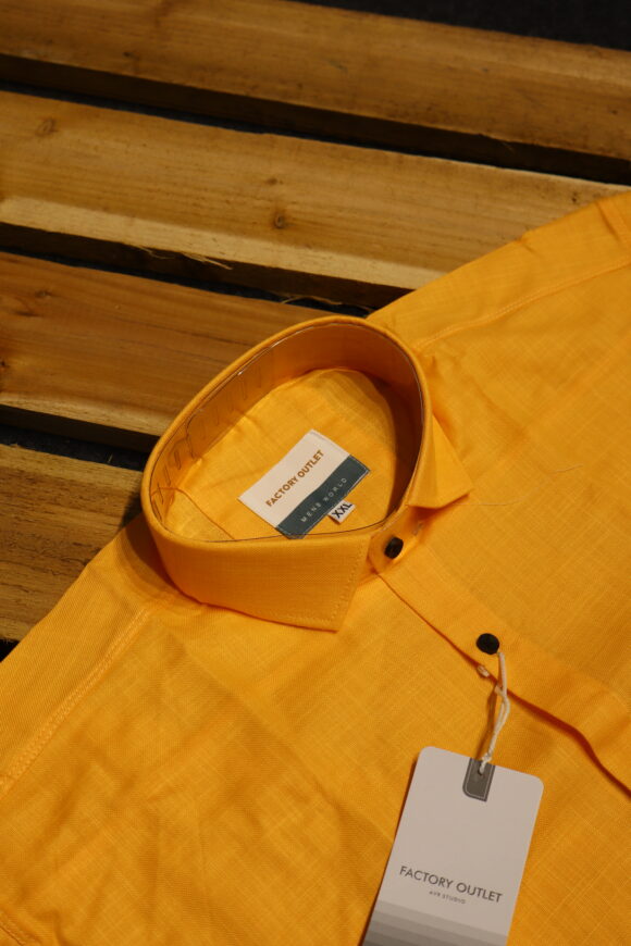 HALF KHASDAR LINEN MANGO YELLOW - Image 2