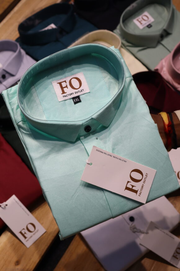 PLAIN WAFFLE SHIRT LIGHT GREEN
