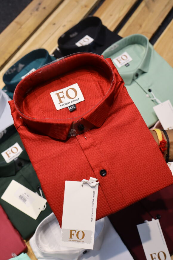 PLAIN WAFFLE SHIRT RED