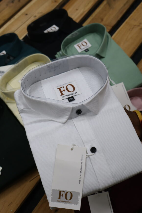 PLAIN WAFFLE SHIRT WHITE