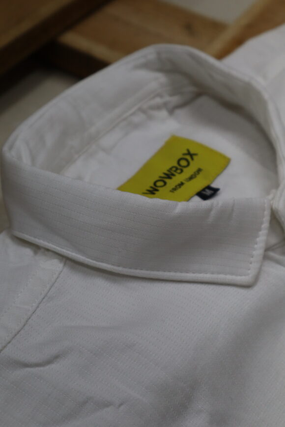 DOUBLE POCKET PLAIN SHIRT WHITE - Image 3