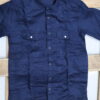 DOUBLE POCKET PLAIN SHIRT NAVY BLUE