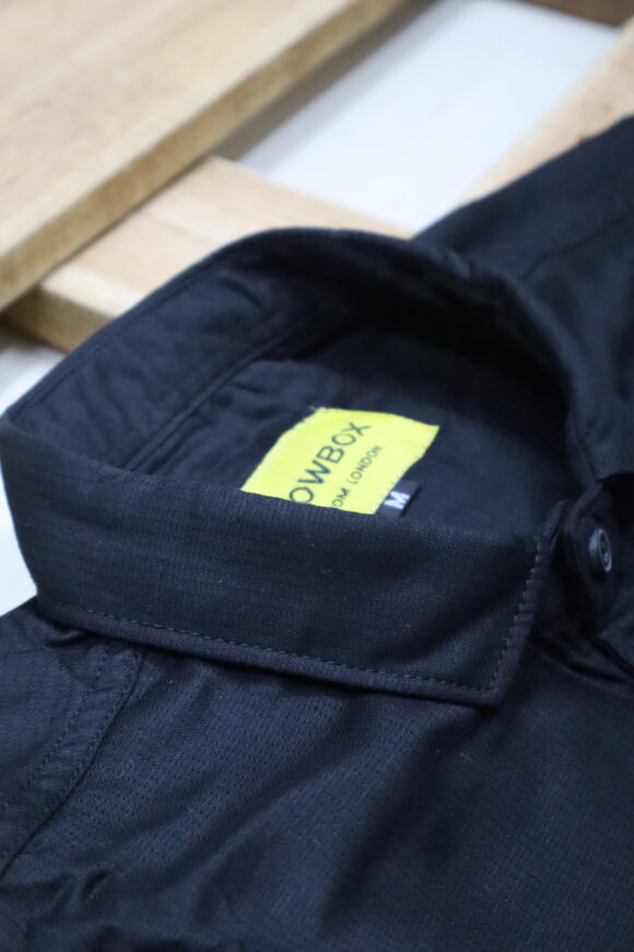 DOUBLE POCKET PLAIN SHIRT BLACK - Image 2