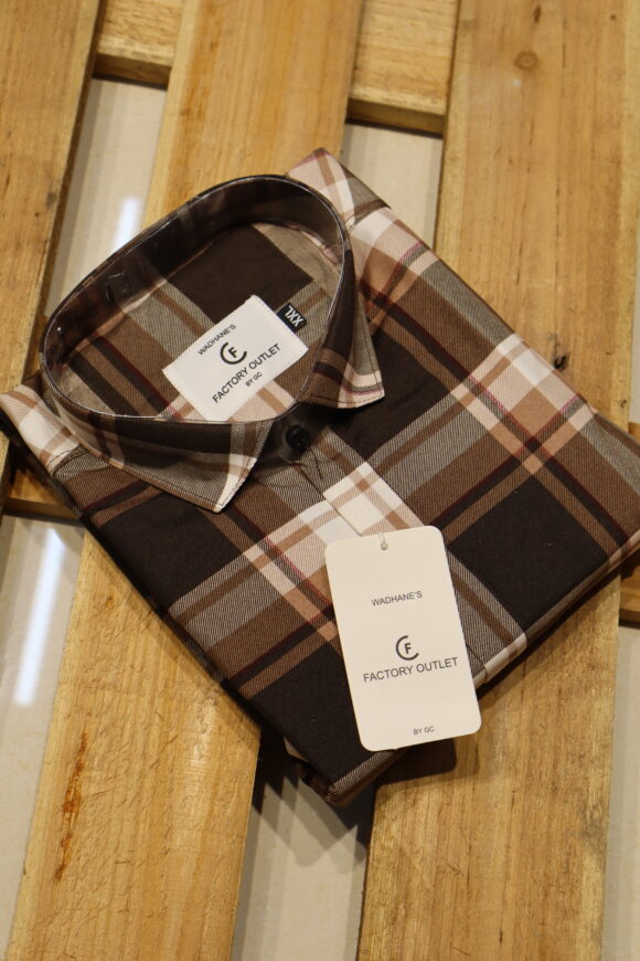 CASUAL  CHEX SHIRTS BROWN