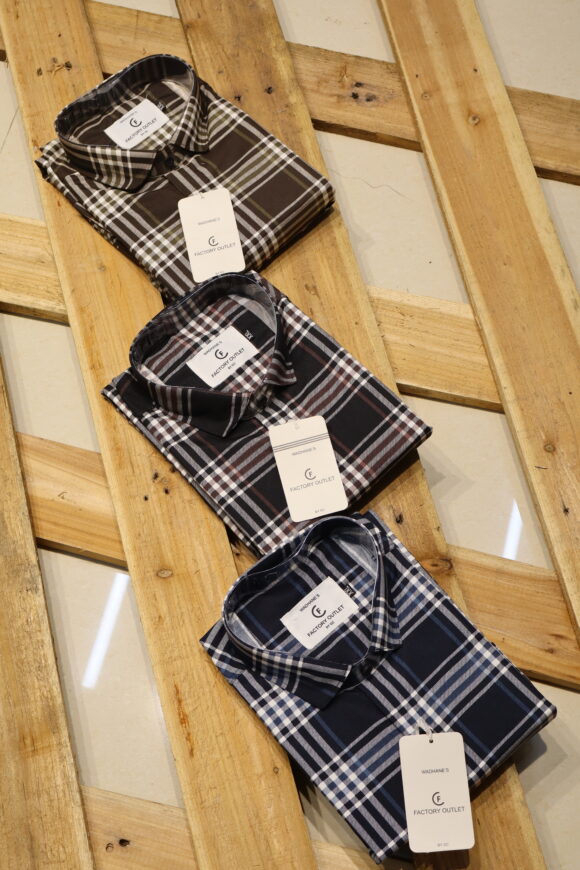 MEDIUM CHEX SHIRTS NAVY BLUE & WHITE - Image 3