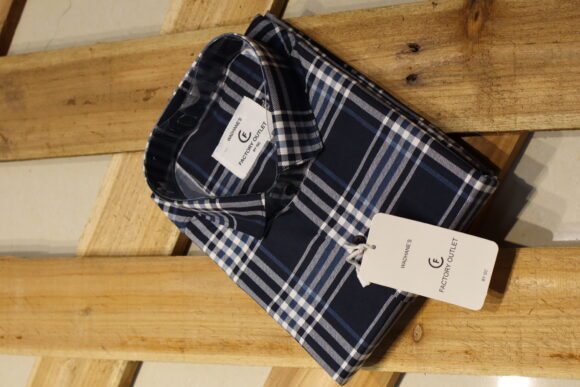 MEDIUM CHEX SHIRTS NAVY BLUE & WHITE