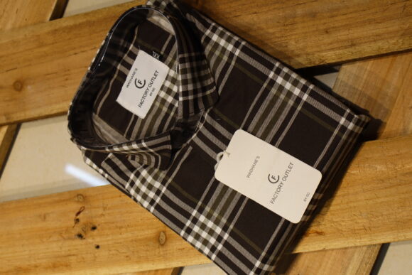 MEDIUM CHEX SHIRTS BROWN & WHITE
