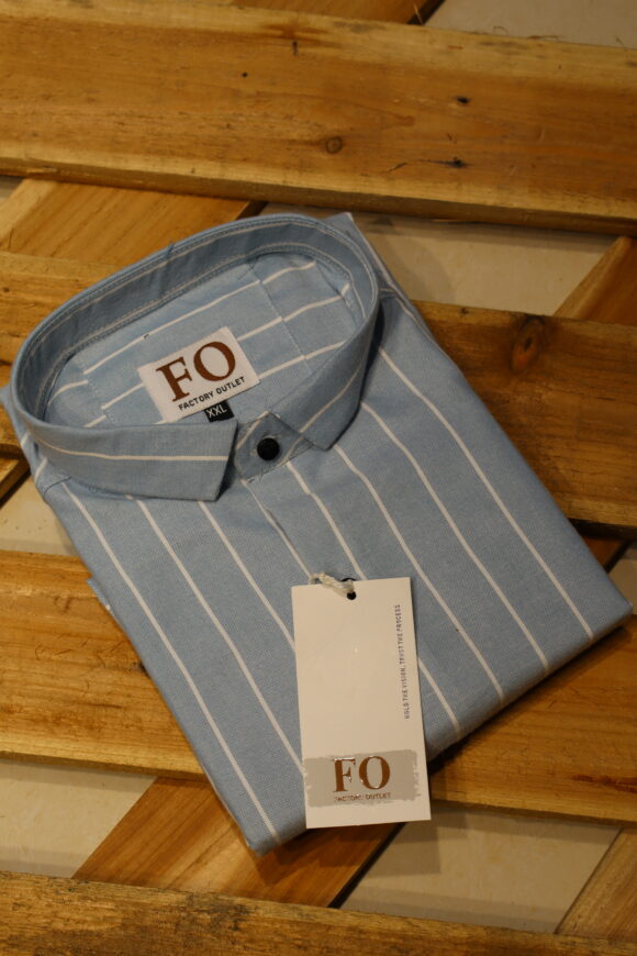 OXFORD VERTICAL LINING SHIRTS LIGHT BLUE