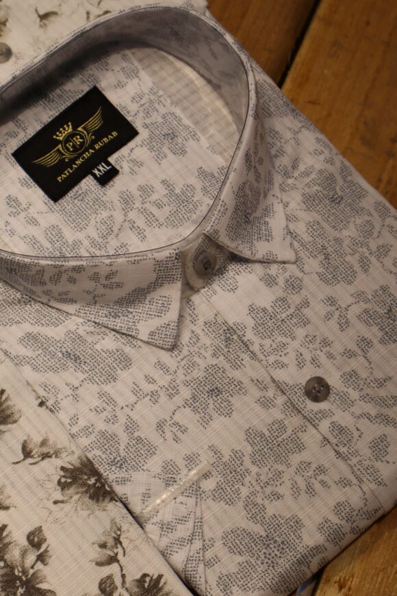 HALF SLEEVE PRINT SHIRTS BIG WHITE