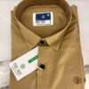 PLAIN IMPORTANT SATIN SHIRT CAMEL BROWN