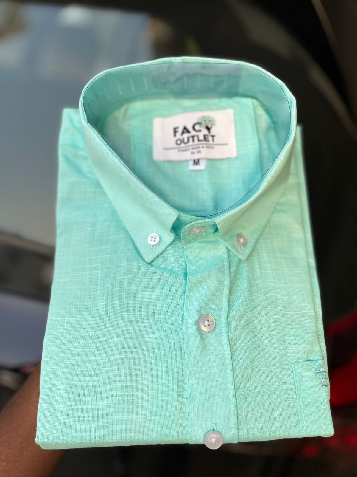 GC PREMIUM LINEN SHIRT AQUA BLUE
